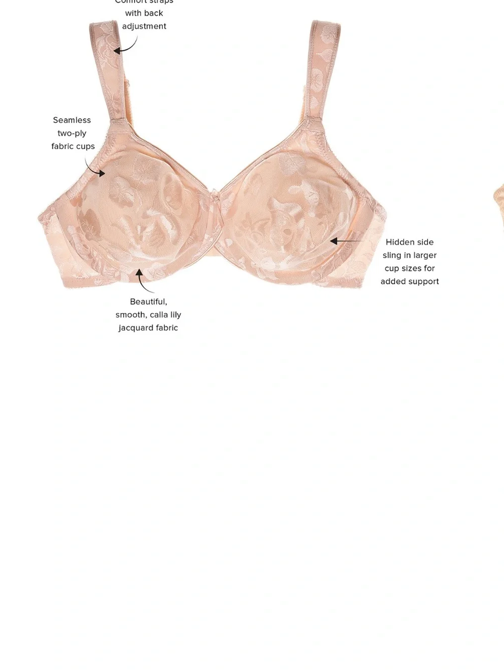 Wacoal Women's Awareness Full Figure Seamless Underwire Bra 85567 34DDD - Picture 3 of 6